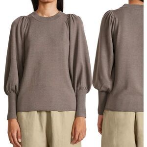 APIECE APART Dewi Balloon Sleeve Merino Wool & Silk Blend Sweater